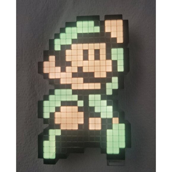 Super Mario Bros 3 Luigi Pixel Pals Light-Up Collectible - Works Prerfectly - Picture 2 of 8